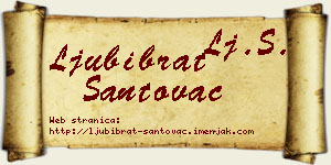 Ljubibrat Santovac vizit kartica